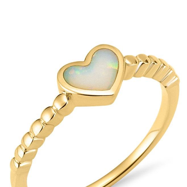 Lina- Opal Heart Ring