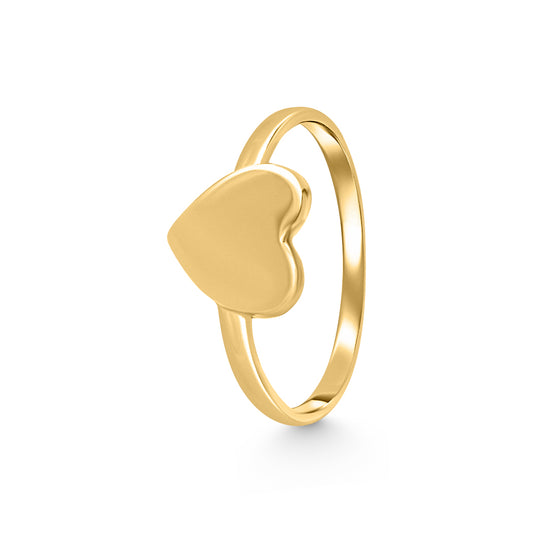 14K Gold Personalized Heart Ring