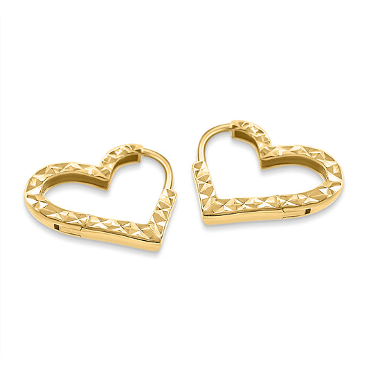 Pendientes de aro ligeros con forma de corazón para mujeres y niñas