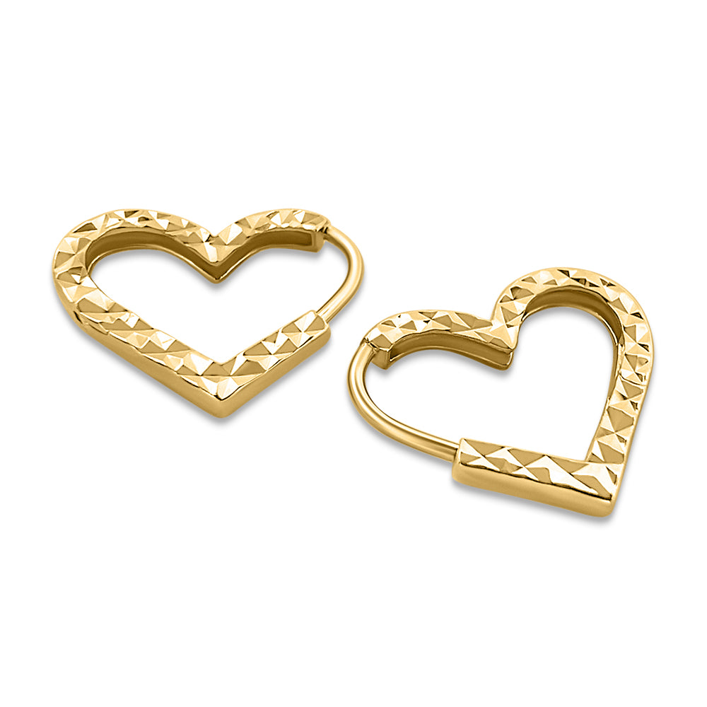 Pendientes de aro ligeros con forma de corazón para mujeres y niñas