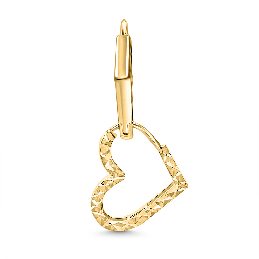 Pendientes de aro ligeros con forma de corazón para mujeres y niñas