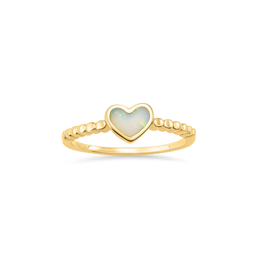 Lina- Opal Heart Ring