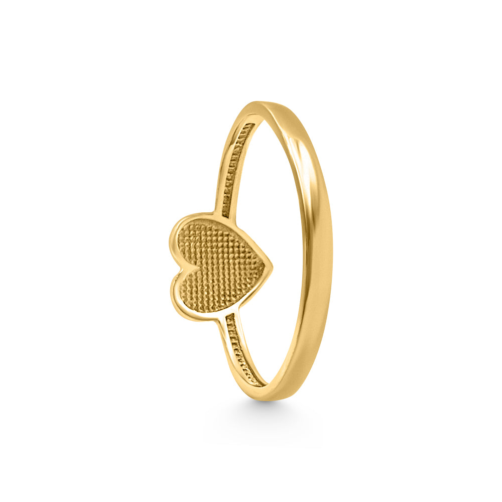 14K Gold Personalized Heart Ring