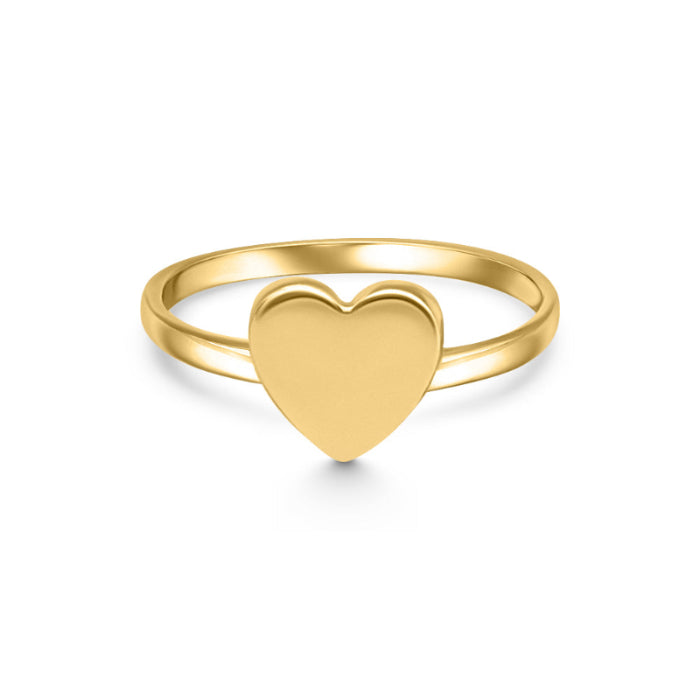 14K Gold Personalized Heart Ring