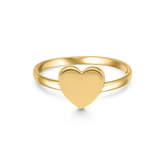 14K Gold Personalized Heart Ring