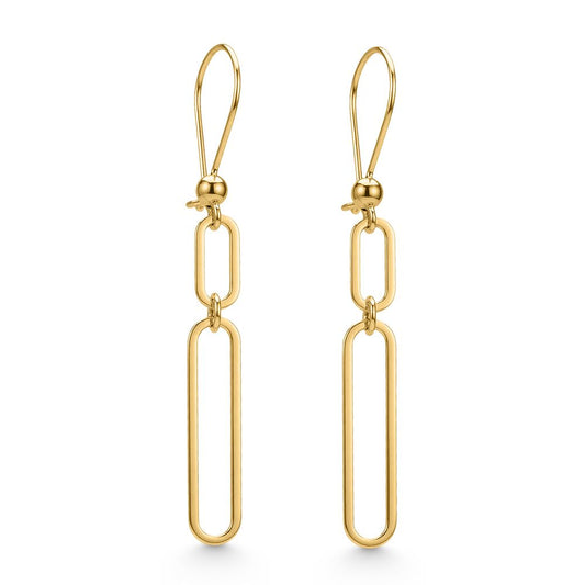 14k Yellow Gold Linked Drop Earrings
